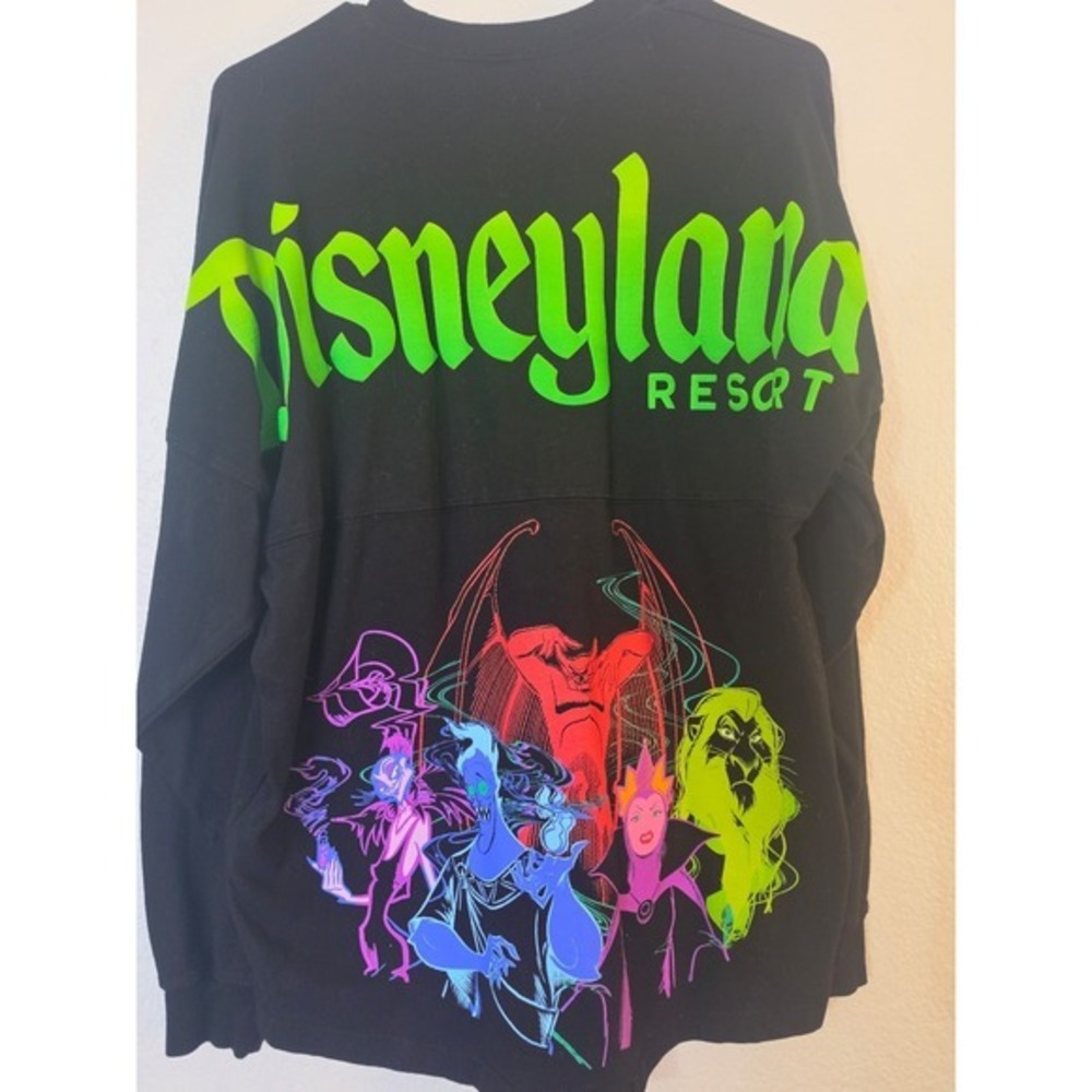 Disney Villains Spirit Jersey Disneyland Neon Hades Ursula Scar XS Black